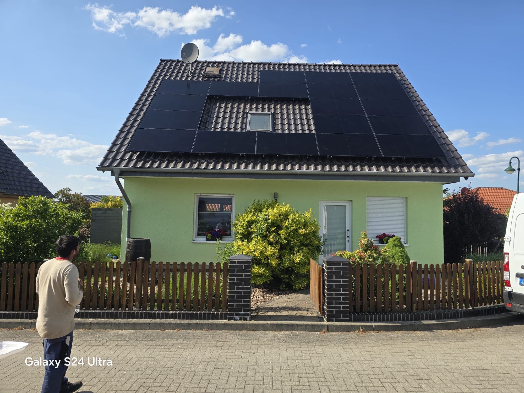 PV-Aufdach-Montage, Berliner Einfamilienhaus
